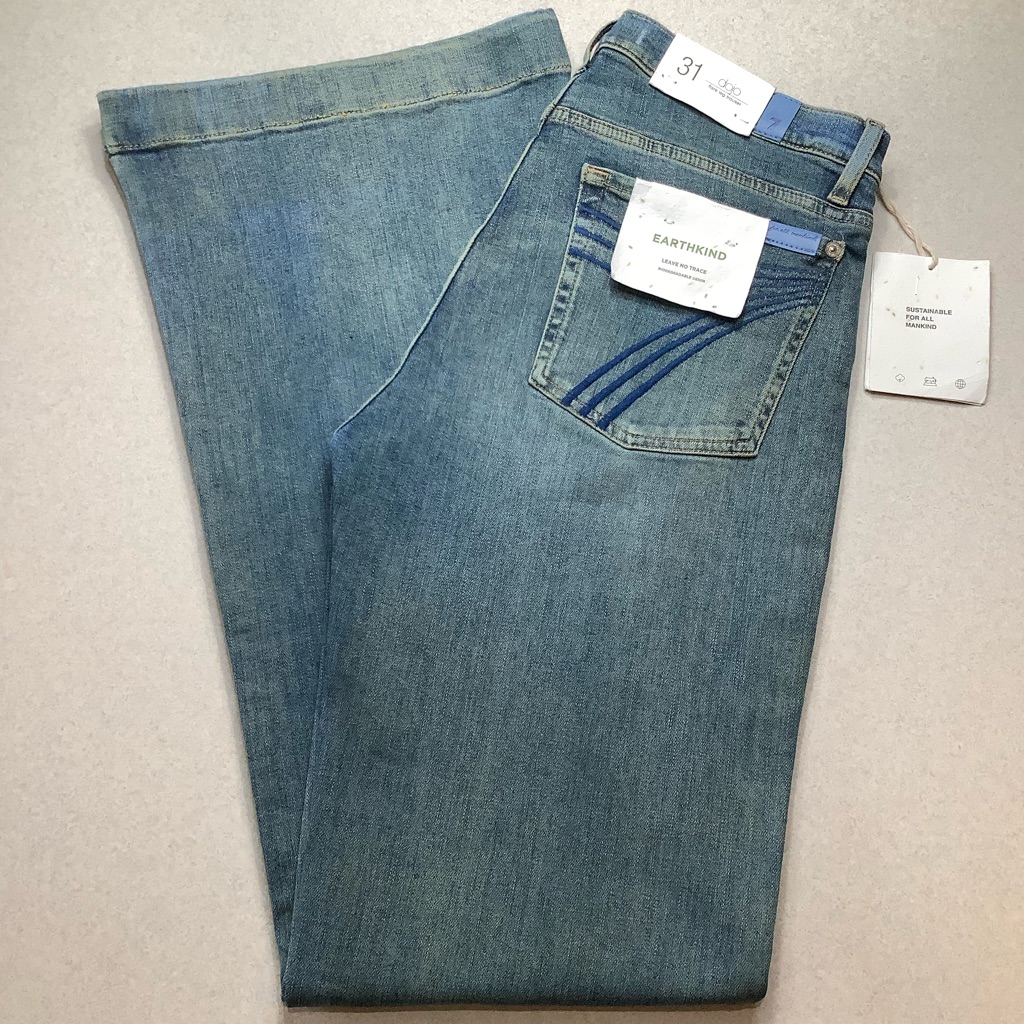 7 For All Mankind Dojo Jeans 31x34.5 Earthkind Vintage Ocean Nwt